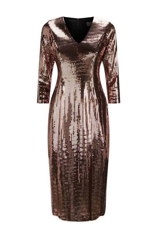 Wallis Petite Bronze Mirror Sequin Dress 5