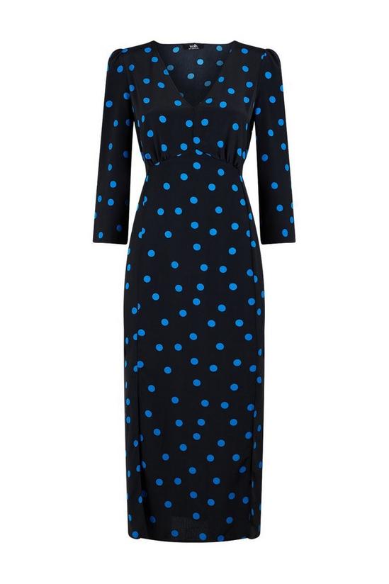 Wallis Blue Spot Puff Sleeve Dress 5