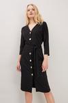 Wallis Tall Black Jersey Button Through Dress thumbnail 1