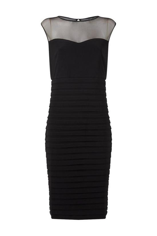 Wallis Tall Black Shutter Dress With Mesh Sleeve 5
