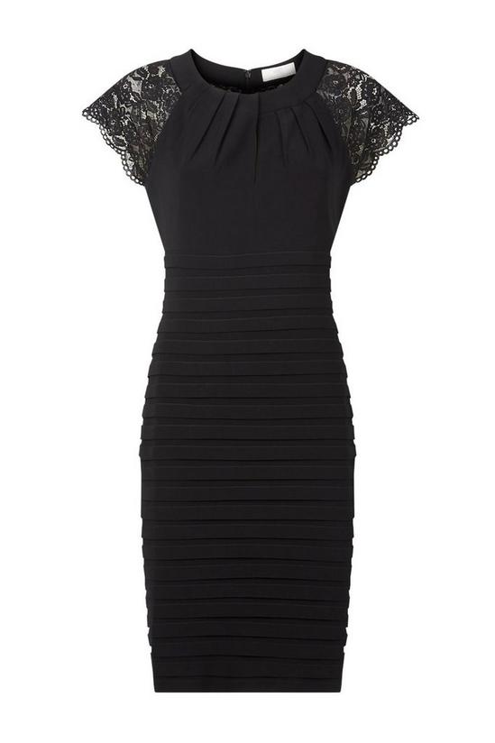 Wallis Petite Black Shutter Lace Sleeve Dress 5