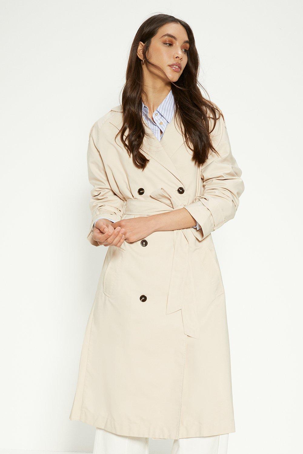 Wallis cream pleated deals duster coat