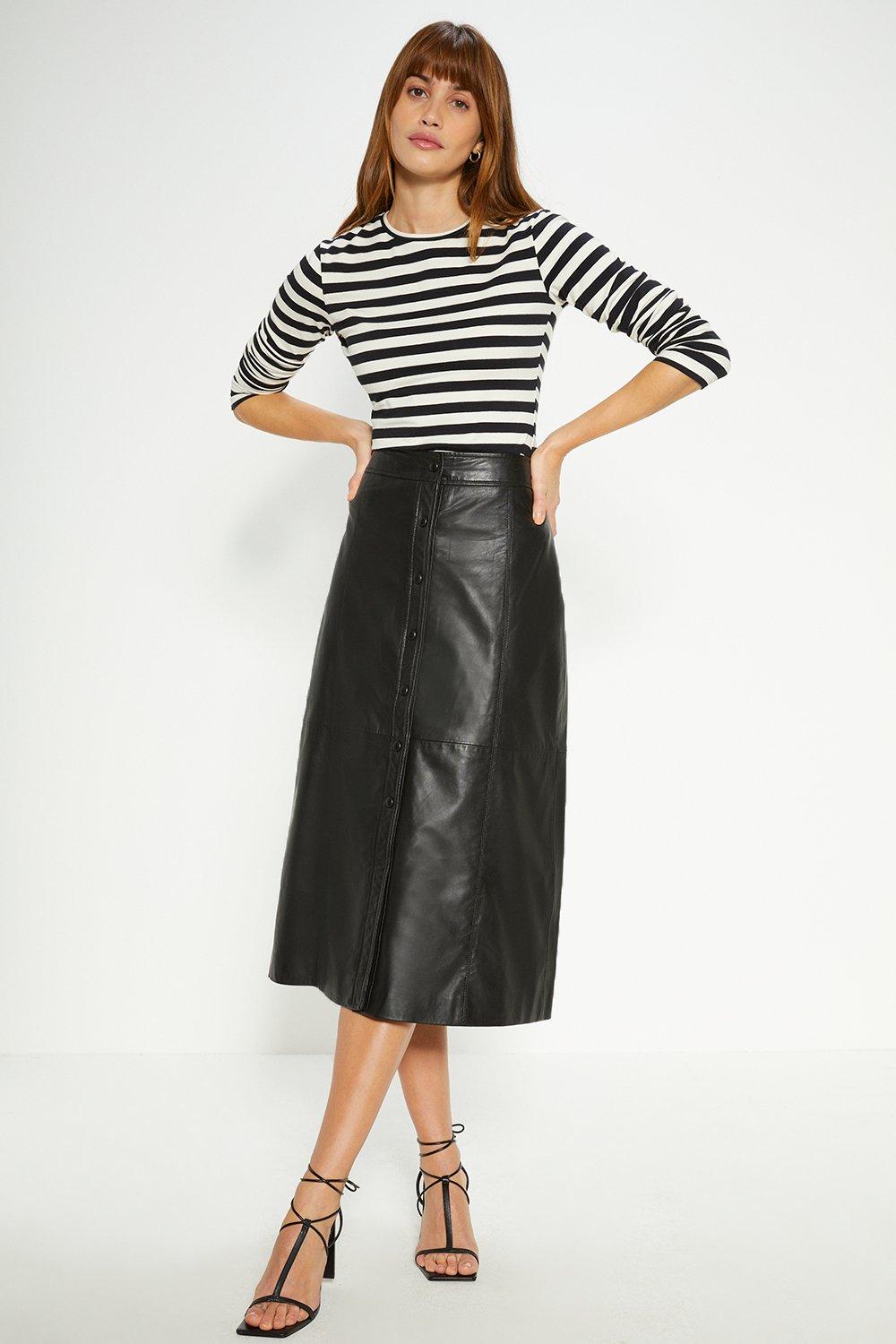 Black leather clearance skirt mint velvet