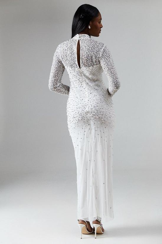 Coast Long Sleeve Bead And Gem Embellished Maxi Wedding Dress 3