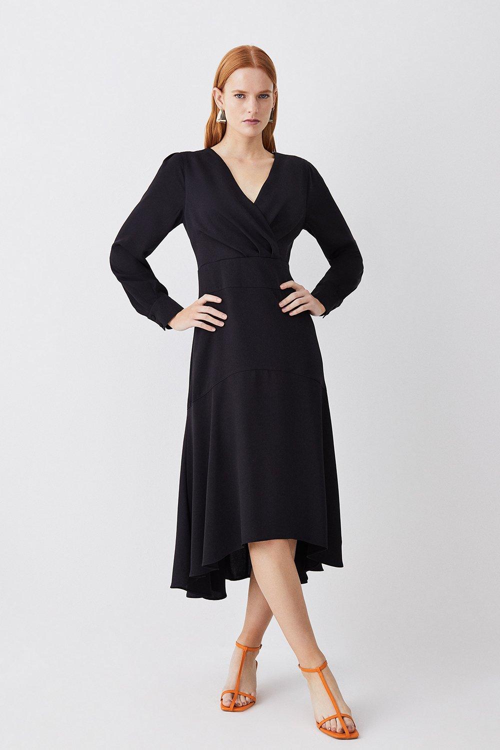 Petite Soft Tailored Color Block Dress | Karen Millen