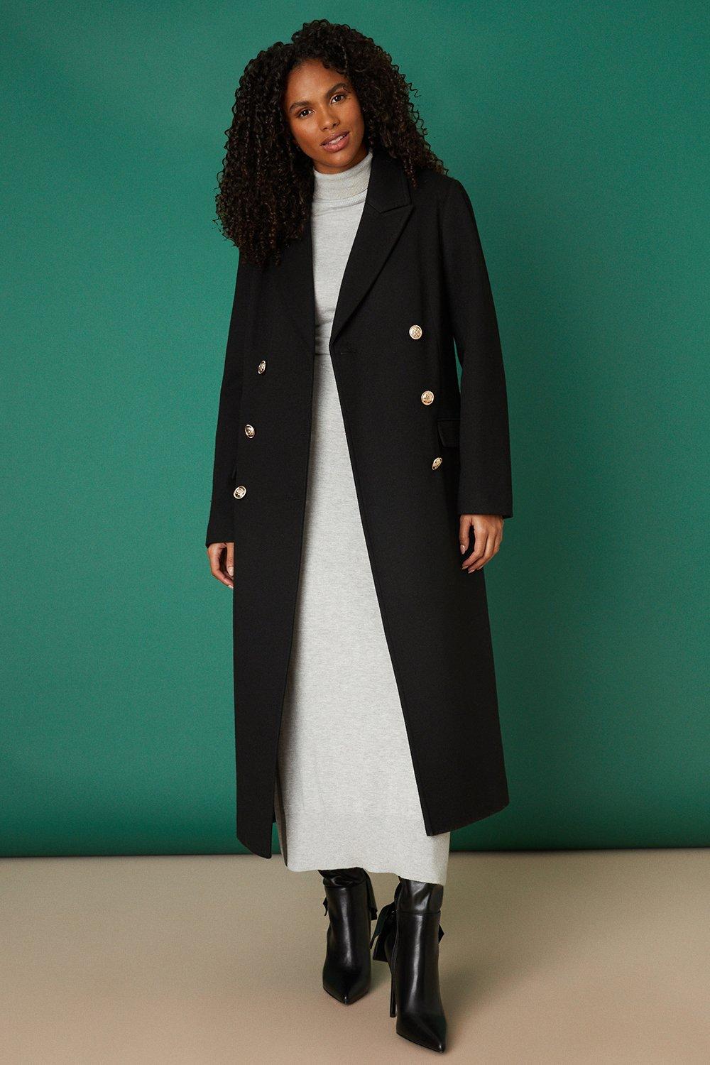 Wallis khaki military clearance coat