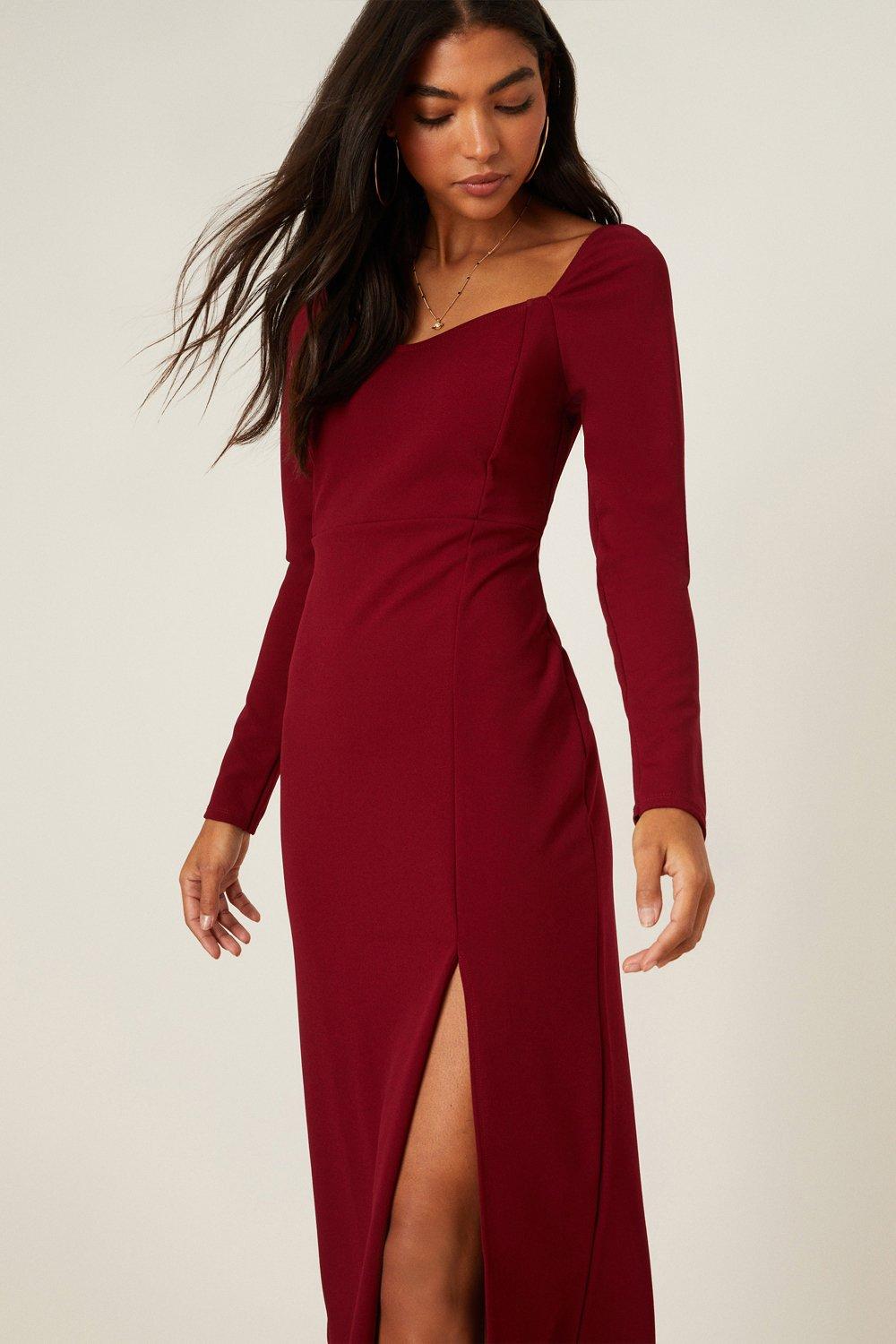 Burgundy cheap dresses uk