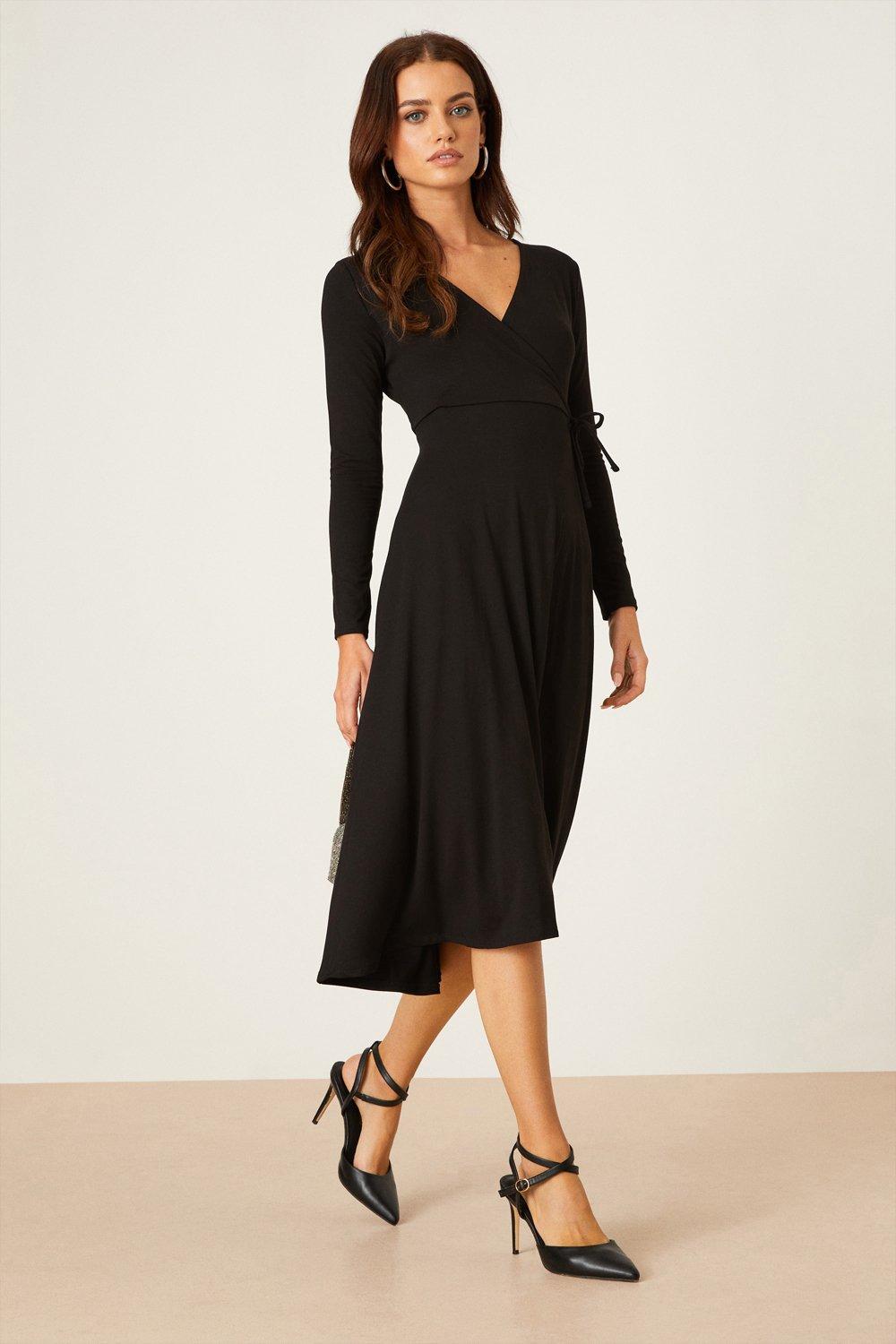 Petite midi cheap wrap dress