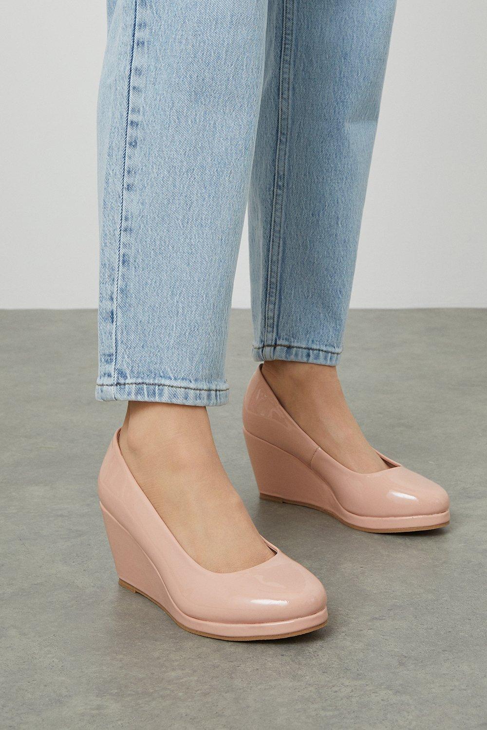 Wide fit wedge online heels