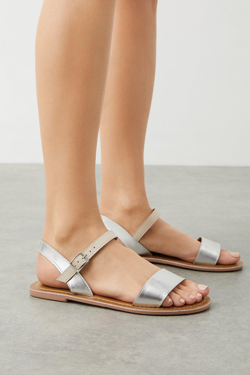 Wide fit flat on sale sandals