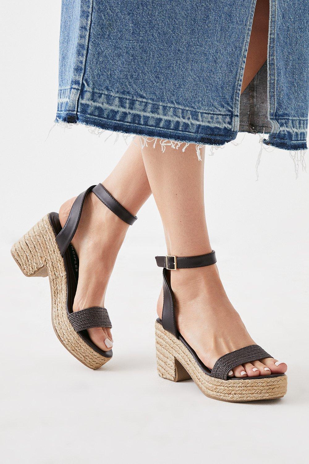 Principles Springer Woven Detail Demi Wedge Sandal