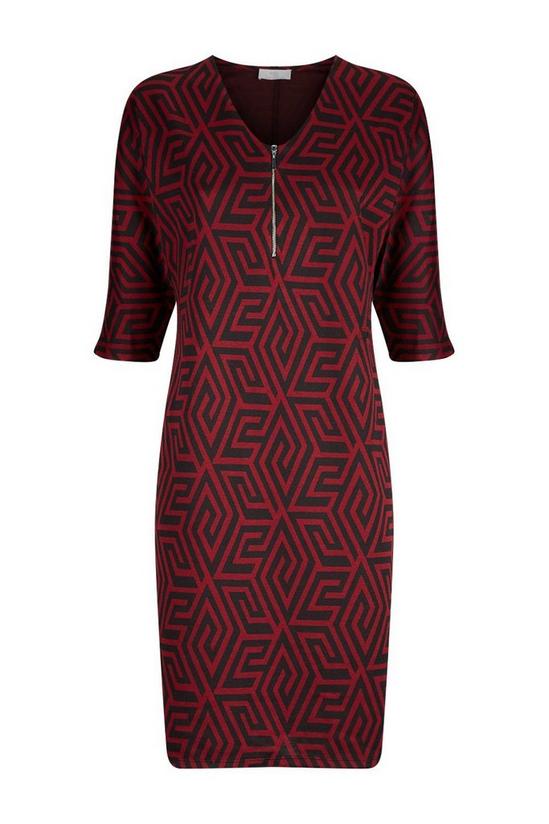 Wallis Petite Geometric Jacquard Dress With Zip 5