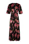 Wallis Rose Floral Satin Midi Dress With Angel Sleev thumbnail 5