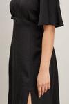 Wallis Petite Satin Midi Dress With Angel Sleeve thumbnail 4