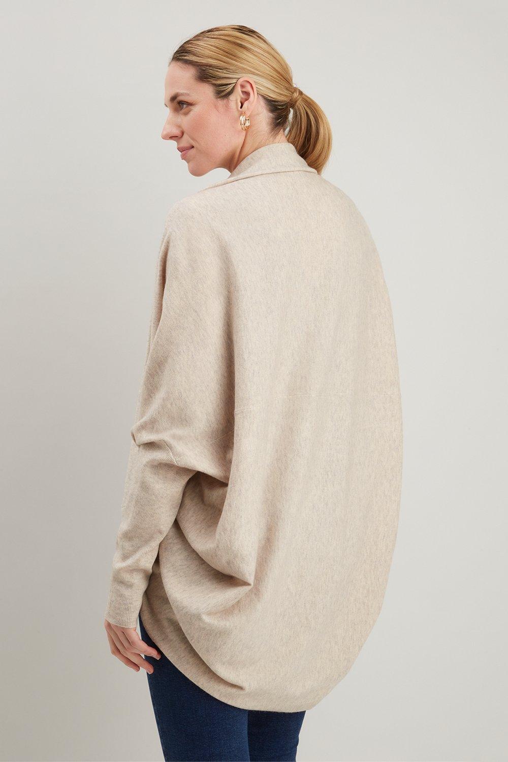 Theory long curved hot sale hem cardigan