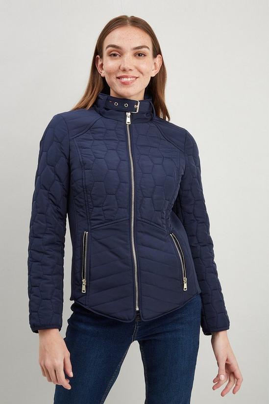 Wallis Petite Quilted Zip Front Jacket 2