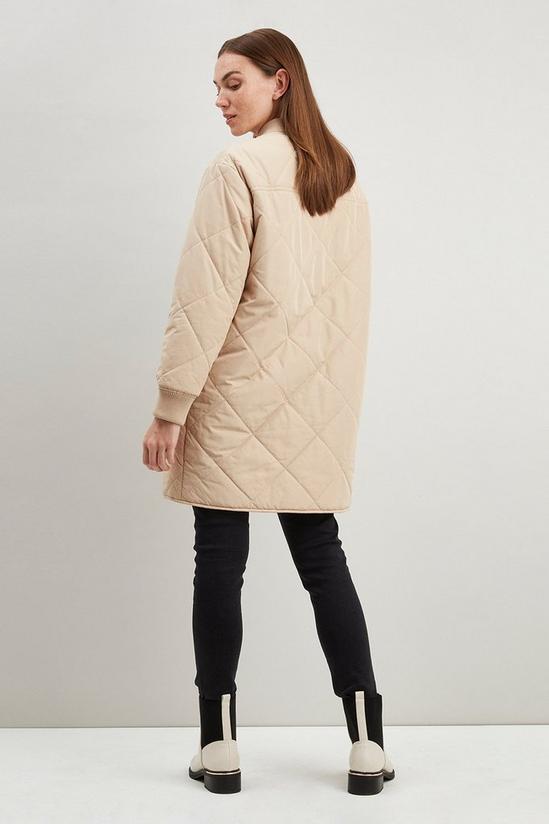 Wallis Petite Quilted Mid Length Coat 3