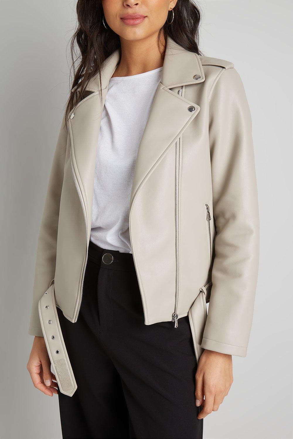 Faux leather hot sale jacket wallis