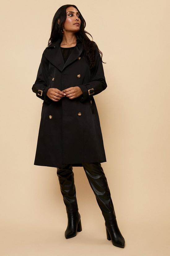 Wallis Petite Double Breasted Trench Coat 2
