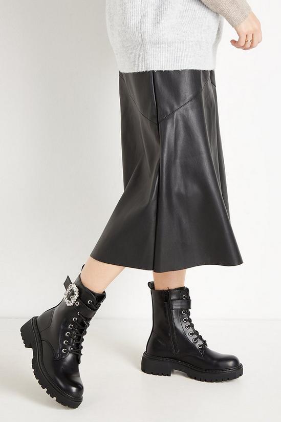 Wallis Milly Embellished Buckle Boots 2