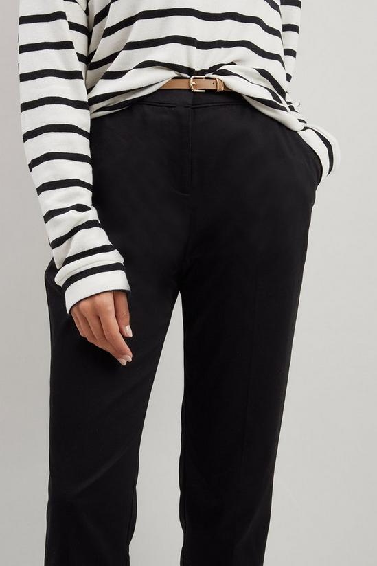 Wallis Stretch Tapered Belted Trousers 4