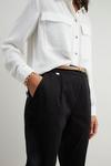 Wallis Petite Stretch Tapered Belted Trousers thumbnail 4