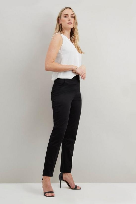 Wallis Tall Stretch Tapered Belted Trousers 1