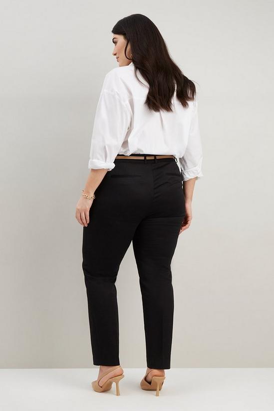 Wallis Curve Stretch Tapered Belted Trousers 3