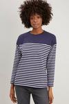 Wallis Stripe Long Sleeved Pocket T-shirt thumbnail 1