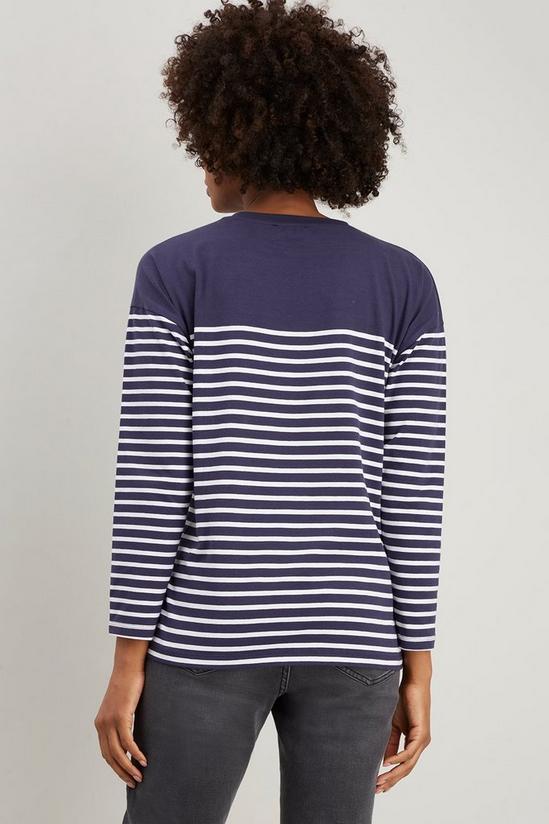 Wallis Stripe Long Sleeved Pocket T-shirt 3