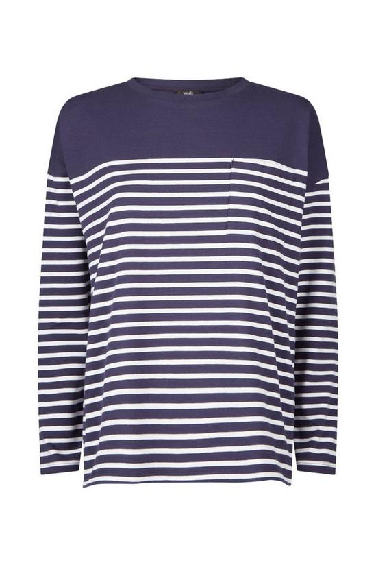 Wallis Stripe Long Sleeved Pocket T-shirt 5
