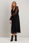 Wallis Black Lace Midi Dress thumbnail 2
