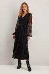 Wallis Tall Black Lace Midi Dress thumbnail 2