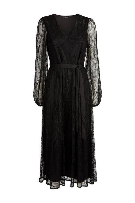 Wallis Tall Black Lace Midi Dress 5