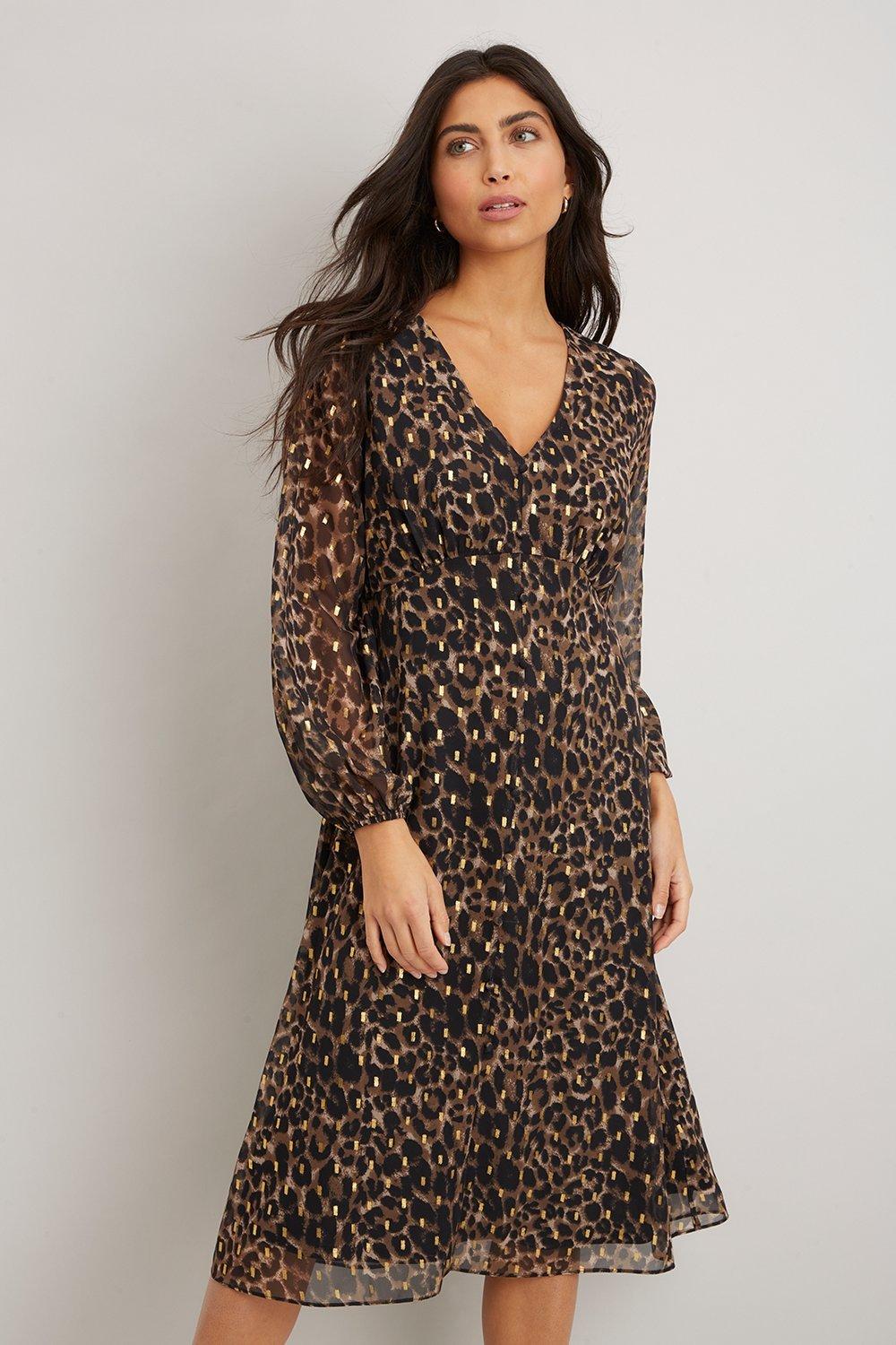 Leopard print shop dress wallis