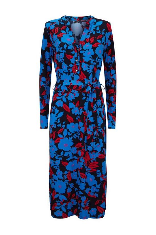 Wallis Blue Floral Jersey Shirt Dress 5