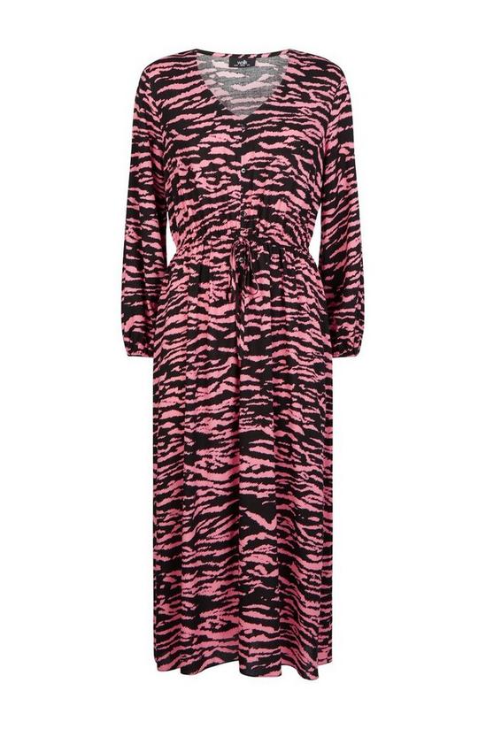Wallis Pink Zebra Split Front Midi Dress 5