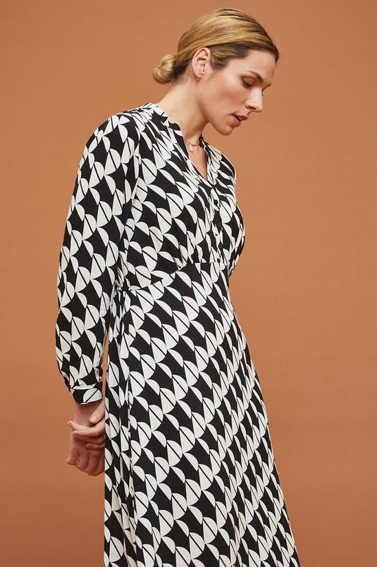 Wallis Mono Geometric Shirt Dress 1