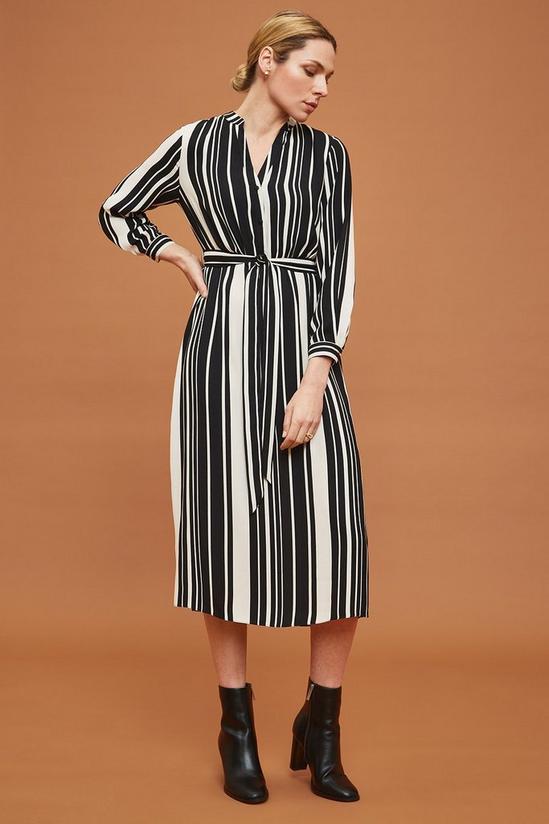 Wallis Black Stripe Shirt Dress 1