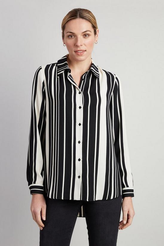 Wallis Mono Stripe Button Down Shirt 1