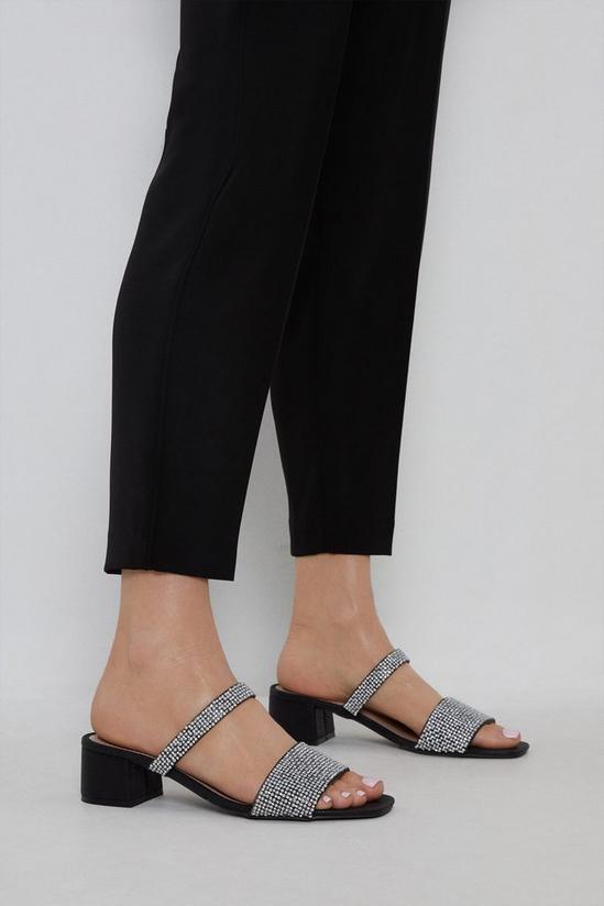 Wallis Sloane Embellished Two Strap Heeled Sandals 1