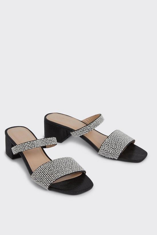 Wallis Sloane Embellished Two Strap Heeled Sandals 3