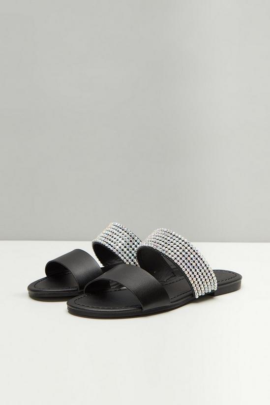 Wallis Flo Double Strap Embellished Flat Sandals 2