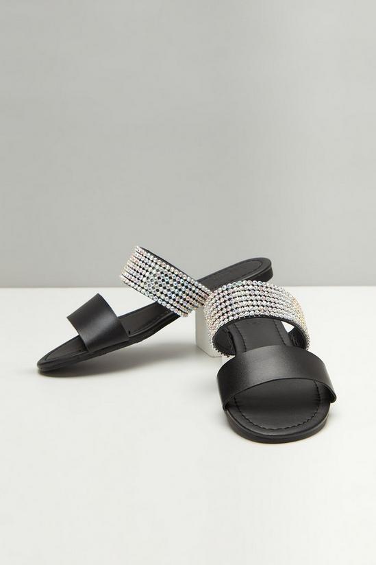 Wallis Flo Double Strap Embellished Flat Sandals 4