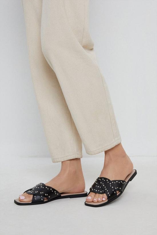 Wallis Francine Studded Detail Flat Sandals 1