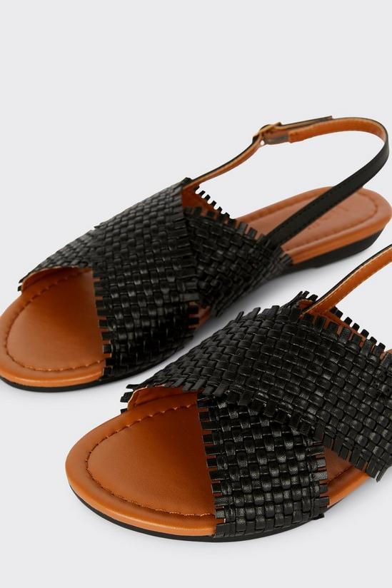 Wallis Fae Woven Slingback Flat Sandals 3