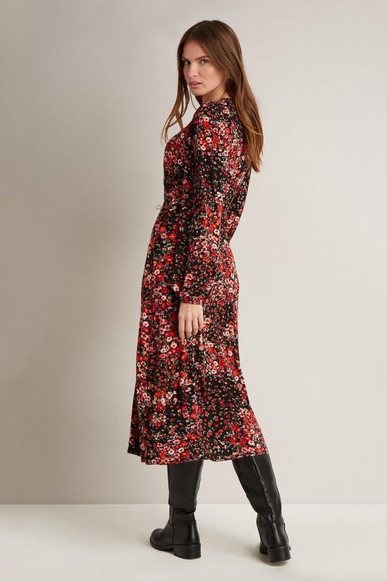 Wallis Floral Lace Trim Jersey Midi Dress 3