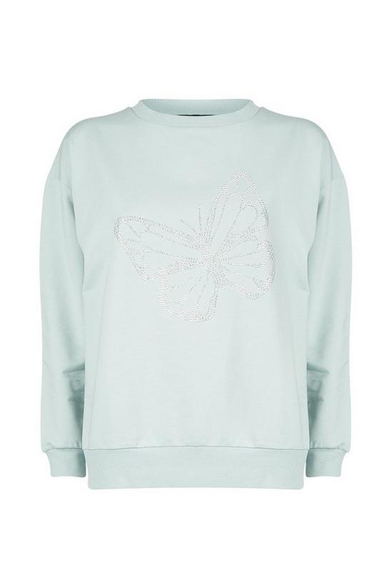 Wallis Green Butterfly Logo Sweatshirt 5