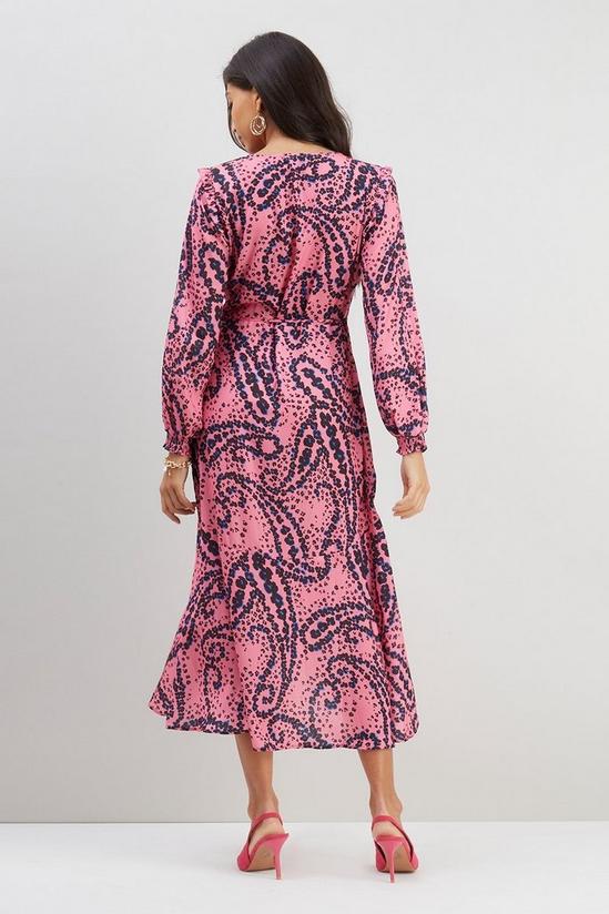 Wallis Pink Animal Print Wrap Dress 3