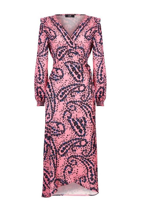 Wallis Pink Animal Print Wrap Dress 5